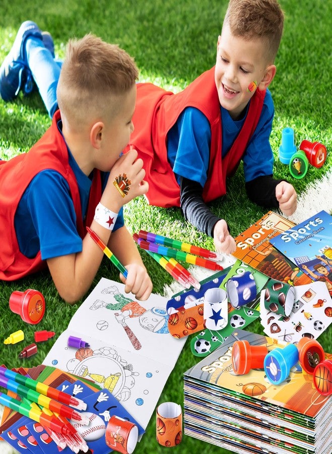 BenLouis 96Pcs Sports Party Favors Football Basketball Soccer Baseball Party Coloring Books Set Bulk for Kids Sports Themed Party Team Gift Goodie Bag Fillers School Classroom games Rewards - Image 5